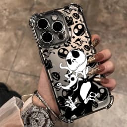 The Nightmare before Christmas Plating Phone Case For iPhone 17 17e 16 15 14 13 12 11 Pro Max X XR XSMax Mini Air Plus Anti-Fall