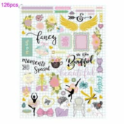 Creative Path Christmas Scrapbooking Die Cuts Cute Flower Decorative Journaling Paper Die Cut Ephemera Embellishments For Crafts
