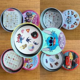 Disney Card Board Games Stitch Princess PIXAR Cars Dory Iron Box Toys Family Funny Holidays Camping Sport Friend Christmas Gift