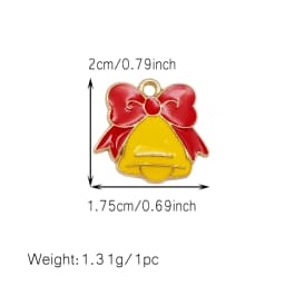 10/15/20Pcs Enamel Christmas Charms Metal Snowman Santa Christmas Tree Pendant for Necklace Bracelet Making Jewelry DIY Supplies