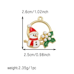 10/15/20Pcs Enamel Christmas Charms Metal Snowman Santa Christmas Tree Pendant for Necklace Bracelet Making Jewelry DIY Supplies
