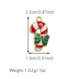10/15/20Pcs Enamel Christmas Charms Metal Snowman Santa Christmas Tree Pendant for Necklace Bracelet Making Jewelry DIY Supplies