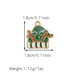 10/15/20Pcs Enamel Christmas Charms Metal Snowman Santa Christmas Tree Pendant for Necklace Bracelet Making Jewelry DIY Supplies