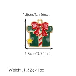 10/15/20Pcs Enamel Christmas Charms Metal Snowman Santa Christmas Tree Pendant for Necklace Bracelet Making Jewelry DIY Supplies