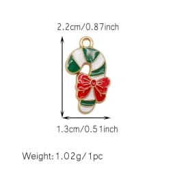 10/15/20Pcs Enamel Christmas Charms Metal Snowman Santa Christmas Tree Pendant for Necklace Bracelet Making Jewelry DIY Supplies
