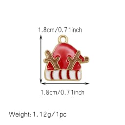 10/15/20Pcs Enamel Christmas Charms Metal Snowman Santa Christmas Tree Pendant for Necklace Bracelet Making Jewelry DIY Supplies