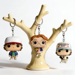 Pocket Keychain Eleven Barb Robin Steve Dustin Vinyl Figure Key Ring Model Toys Christmas Gift