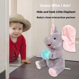 Musical Elephant Plush Toy Singing Interactive Hide-And-Seek Game For Babies Christmas Gift 2026