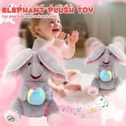 Musical Elephant Plush Toy Singing Interactive Hide-And-Seek Game For Babies Christmas Gift 2026