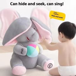 Musical Elephant Plush Toy Singing Interactive Hide-And-Seek Game For Babies Christmas Gift 2026