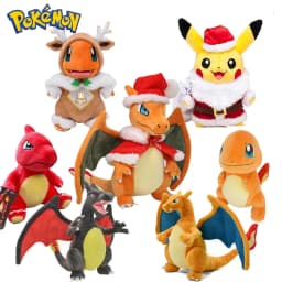 New 11 Inch Pokemon Christmas Series Plush Toys Charizard Charmander Soft Stuffed Peluche Doll Kids Child Xmas Birthday Gifts