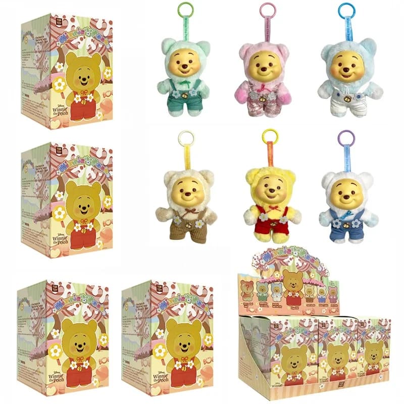 2026 New Disney Winnie The Pooh Candy Series Blind Box,Cute Vinyl Face Pendant Pupu Bear Doll Fashion Trend Toy Christmas Gifts