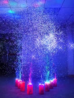 Holiday Party Atmosphere Props Fireworks Colorful Bubble Machine Christmas Halloween New Year Gifts