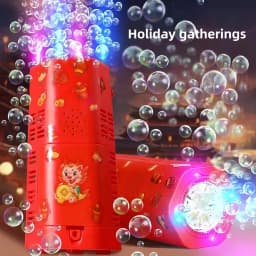 Holiday Party Atmosphere Props Fireworks Colorful Bubble Machine Christmas Halloween New Year Gifts
