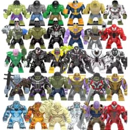 Marvel Superhero Building Blocks Spider Man Venom Assembled Doll Anime Characters Children's Toys Birthday Christmas Gifts
