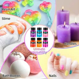 Fluorescent Powder, Fluorescent Mica Pigment, 12 Colors Available, 20ml, Two Sets of 6 Colors Can Be Chosen, Suitable for Epoxy Resin, Candle Coloring, Neon Color Pigments, Ideal for DIY Crafts, Jewelry Making, Christmas Gift Choice