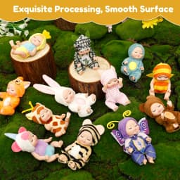 6-12Pcs Mini Baby Dolls Cute Mini Reborn Dolls with Clothes Tiny Baby Dolls Smooth Small Baby Dolls Kid Birthdays Christmas Gift