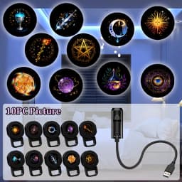 LED Projection Light,Cat,Sun,Eye of Life,Scepter Atmosphere Light Tarot cards Halloween Projection Light Christmas decorations
