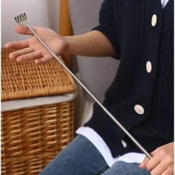 Stainless Steel Back Scratcher for Women with Pocket Clip Extendable Back Scratcher Christmas Stocking Stuffers Massage Tools