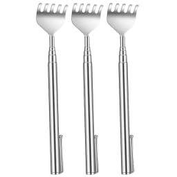 Stainless Steel Back Scratcher for Women with Pocket Clip Extendable Back Scratcher Christmas Stocking Stuffers Massage Tools