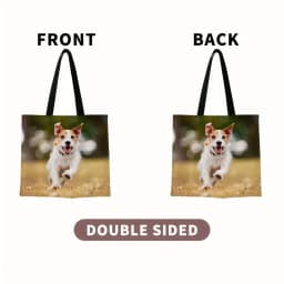 Chic Christmas Gift Custom Shopping Bag Upload Images Customized Tote Bag Pictures Reusable Grocery Bag Shoulder Storage Pouch
