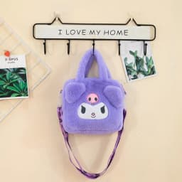 Sanrio Cartoon Lovely Hello Kitty Plush Backpack Cinnamoroll Kuromi Girl Heart Large Capacity My Melody Shoulders Bag Christmas