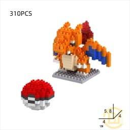 Pokémon Gengar Charmander Snorlax Squirtle Bulbasaur Particle Building Block Toy Mini Desktop Ornament Room Decoration Christmas