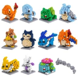 Pokémon Gengar Charmander Snorlax Squirtle Bulbasaur Particle Building Block Toy Mini Desktop Ornament Room Decoration Christmas
