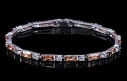 CWWZircons Fashion CZ Charm Lovely Red Green Blue Austrian Crystal Tennis Bracelets for Women Christmas New Year Gift CB087