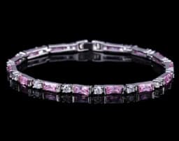 CWWZircons Fashion CZ Charm Lovely Red Green Blue Austrian Crystal Tennis Bracelets for Women Christmas New Year Gift CB087
