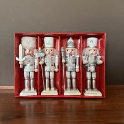 3/4/5PCS Walnut Soldier Christmas Ornaments Pink Red Gold Walnut Soldier Christmas Tree Decorations Xmas Gifts