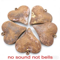 20pcs Rusty Bells for Christmas Vintage Rusty Heart Christmas Tree Shape Decoration Accessories Christmas Party Holiday Bell