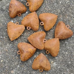 20pcs Rusty Bells for Christmas Vintage Rusty Heart Christmas Tree Shape Decoration Accessories Christmas Party Holiday Bell