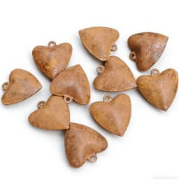 20pcs Rusty Bells for Christmas Vintage Rusty Heart Christmas Tree Shape Decoration Accessories Christmas Party Holiday Bell