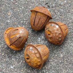 20pcs Rusty Bells for Christmas Vintage Rusty Heart Christmas Tree Shape Decoration Accessories Christmas Party Holiday Bell