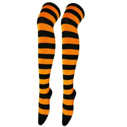 Wide Striped Stockings Women Over Knee High Long Socks Christmas Halloween Cosplay Anime Performance Party Gifts Socks Colorful