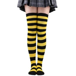 Wide Striped Stockings Women Over Knee High Long Socks Christmas Halloween Cosplay Anime Performance Party Gifts Socks Colorful
