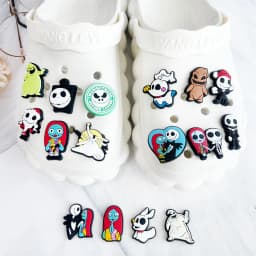 22Pcs Movie Nightmare Before Christmas Shoe Charms For Slides Clog Sandals Shoes Decorations Accessories Buckle For Party Gifts