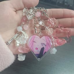 Acrylic Key Chain For Q-Version Heart Ornaments Alien Stage Same Style Mizi And Sua Keychains Accessory Christmas Gifts
