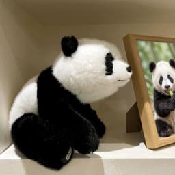 30cm Cute Panda Plush Toy Realistic Weighted Stuffed Animal Panda Soft Doll Hugging Companion Toy Child Birthday Christmas