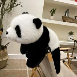 30cm Cute Panda Plush Toy Realistic Weighted Stuffed Animal Panda Soft Doll Hugging Companion Toy Child Birthday Christmas