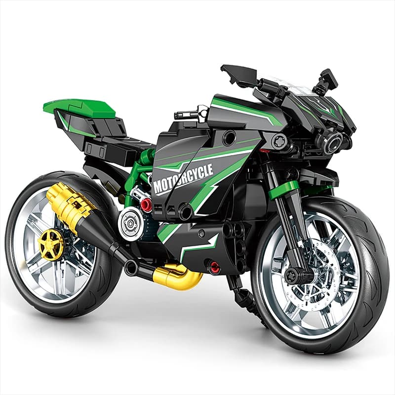 Motorcycle Building Blocks Set, Racing Superbike Model, DIY Assembly Collectible Moto Toy, Christmas Gift