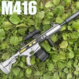 M416 Classic Manual Pull-Up Mode Gel Ball Toy Gun with Elastic Gel for Boys Outdoor Play Holiday Christmas Gift