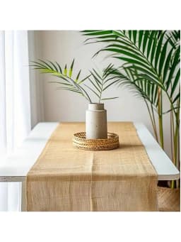 Natural Burlap Jute Sack Linen Cloth Fabric For DIY Hand Work Storage Bags Christmas Home Decoration
