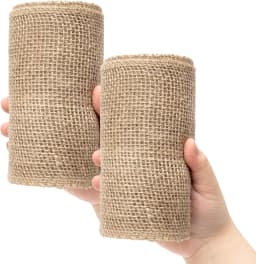 Natural Burlap Jute Sack Linen Cloth Fabric For DIY Hand Work Storage Bags Christmas Home Decoration