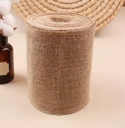 Natural Burlap Jute Sack Linen Cloth Fabric For DIY Hand Work Storage Bags Christmas Home Decoration