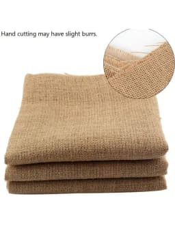 Natural Burlap Jute Sack Linen Cloth Fabric For DIY Hand Work Storage Bags Christmas Home Decoration