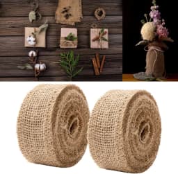 Natural Burlap Jute Sack Linen Cloth Fabric For DIY Hand Work Storage Bags Christmas Home Decoration