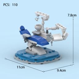 City Series Dental Clinic Building Blocks Street View Computer Hospital Doctor Nurse Accessories Bricks Christmas Halloween Toys