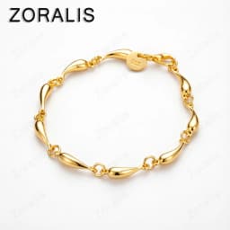 18K Gold Full Water Droplet Bracelets For Woman 925 Sterling Silver Chain Bracelets Fashion Party Wedding Jewelry Christmas Gift